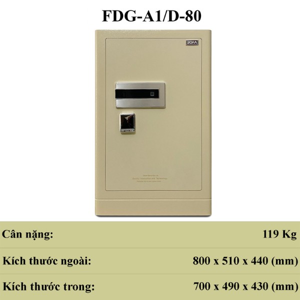 Két sắt Bofa FDG-A1D-80 vân tay điện tử chính hãng
