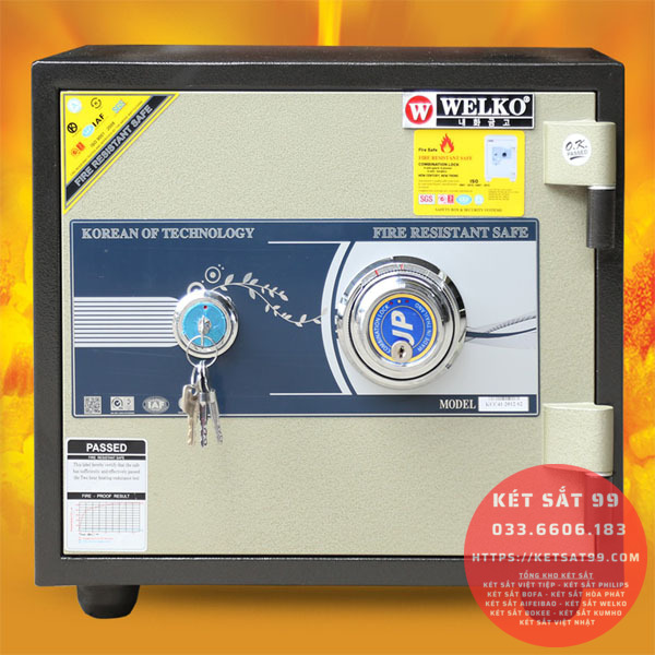 Két sắt mini Welko KCC-DMW-60 khoá cơ đổi mã chính hãng
