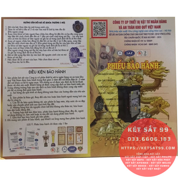 Két sắt Welko KCC-DTW-120 điện tử chính hãng