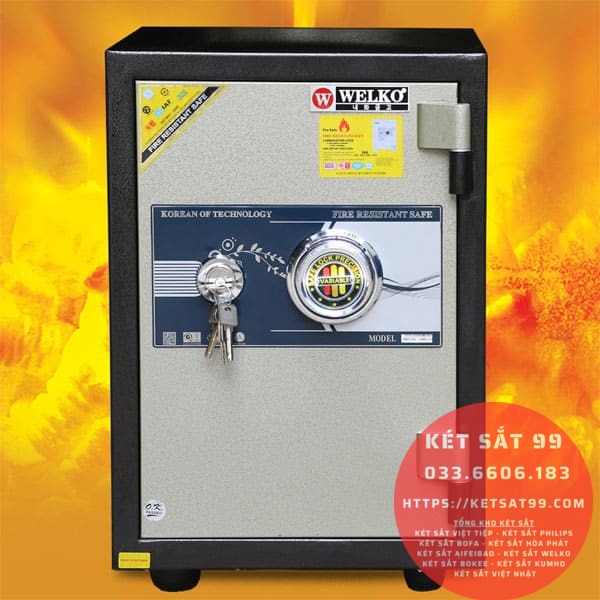 Két sắt mini Welko KS-COW-80Đ khoá cơ chính hãng
