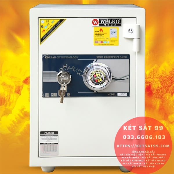 Két sắt mini Welko KS-COW-80Đ khoá cơ chính hãng