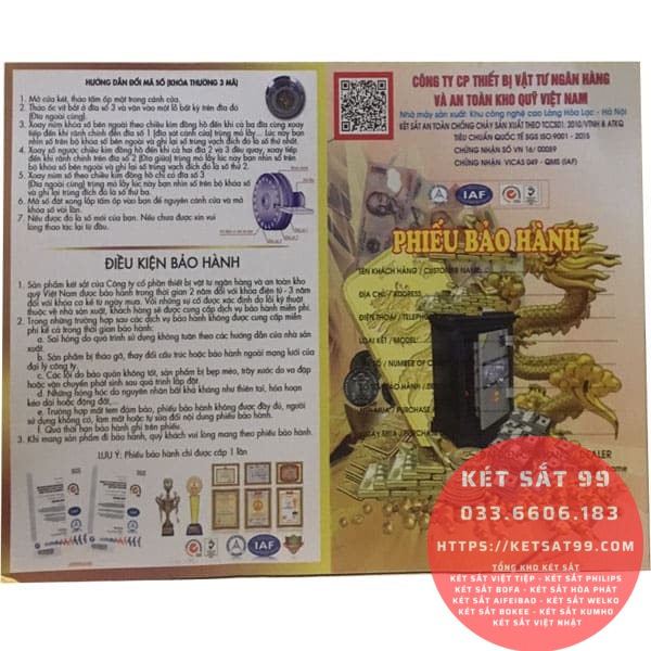 Két sắt mini Welko KS-COW-80Đ khoá cơ chính hãng
