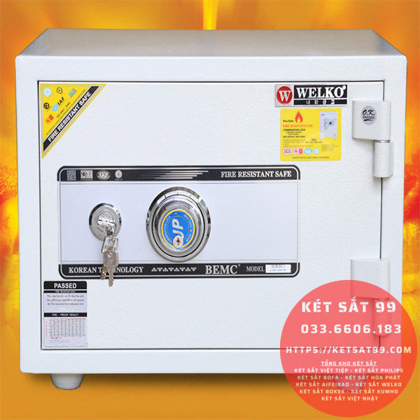 Két sắt mini Welko KS-DMW-80N khoá cơ đổi mã chính hãng