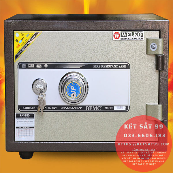 Két sắt mini Welko KS-DMW-80N khoá cơ đổi mã chính hãng