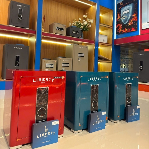 Két sắt Liberty LB50PRO-BLUE App Wifi vân tay điện tử chính hãng