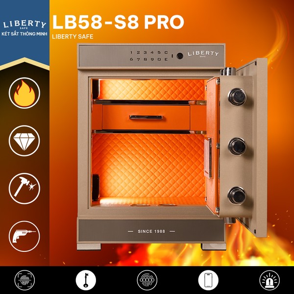 Két sắt Liberty LB68 S8 Pro App Wifi chính hãng