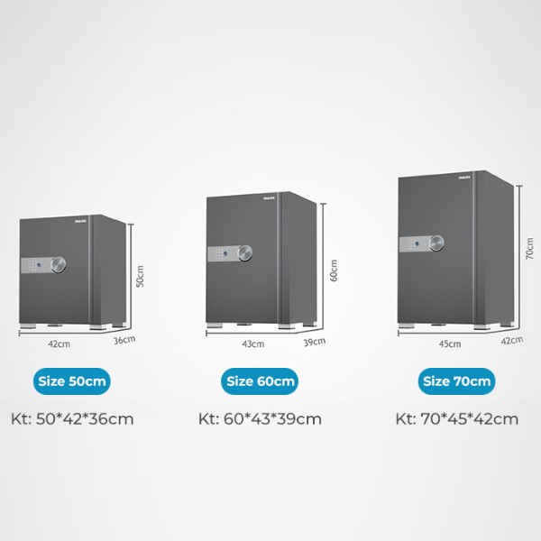 Két sắt Philips SBX202-6C0 vân tay điện tử chính hãng